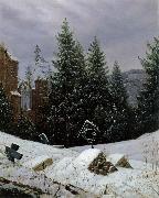 Carl Gustav Carus Cemetery on Mount Oybin oil